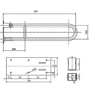 Поручень Bemeta Help 301606321 хром купить в интернет-магазине сантехники Sanbest