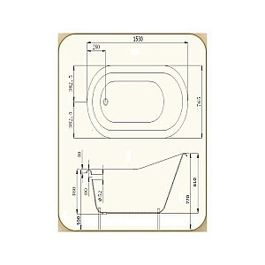 Ванна чугунная Magliezza Beatrice 153x76.5 белая купить в интернет-магазине Sanbest