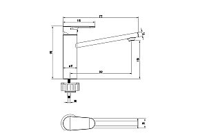 Смеситель для кухни Aquatek Ника AQ1880MB черный матовый купить в интернет-магазине сантехники Sanbest