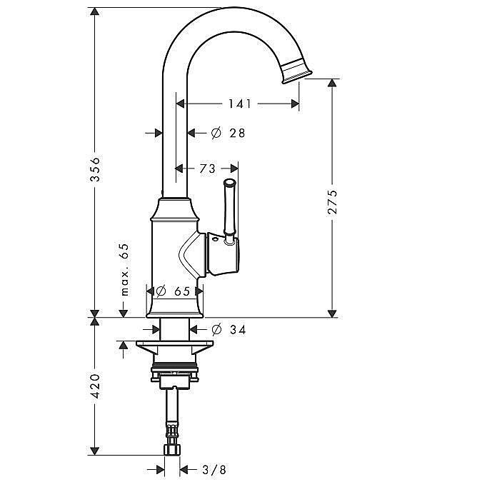 Смеситель для кухни Hansgrohe Talis Classic 14858000 купить в интернет-магазине сантехники Sanbest