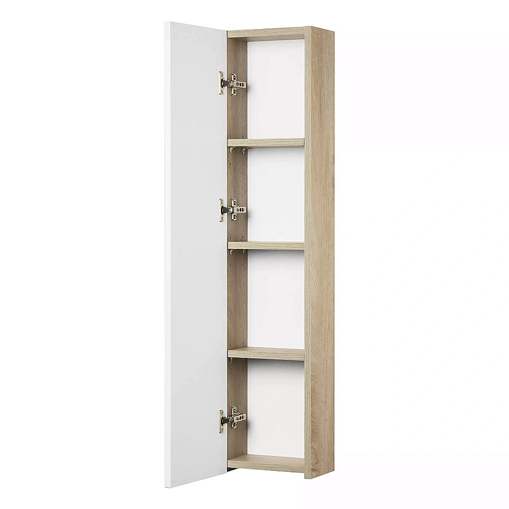 Шкаф подвесной Акватон Мишель 23 дуб эндгрейн/белый для ванной в интернет-магазине сантехники Sanbest