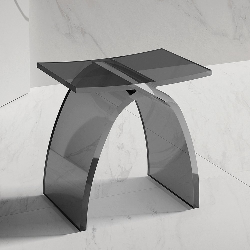 Стульчик для ванной ABBER Kristall AT1739Onyx черный купить в интернет-магазине сантехники Sanbest