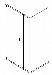 Душевой уголок Jacob Delafon SERENITY E14P90-GA+E14L40-GA+E14F90-GA 130х90 стекло прозрачное/профиль хром купить в интернет-магазине Sanbest