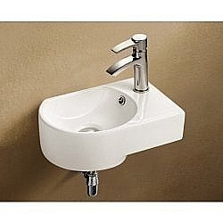 Подвесная раковина WeltWasser AISBACH 5014-R Правосторонняя белый глянец купить в интернет-магазине сантехники Sanbest