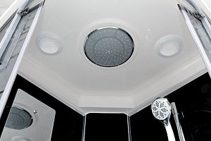 Душевая кабина Deto Серия ВМ BМ4590 LED BLACK 90x90 купить в интернет-магазине Sanbest