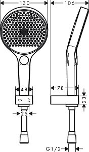 Душевая гарнитура Hansgrohe Rainfinity 130 3jet 26851000 купить в интернет-магазине сантехники Sanbest