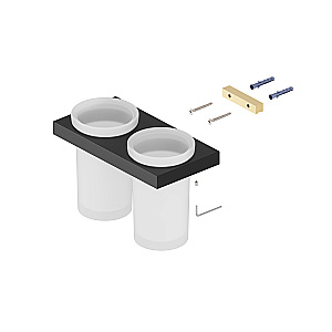 Стакан для зубных щеток двойной Timo Petruma 15234/03 черный матовый купить в интернет-магазине сантехники Sanbest