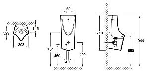 Писсуар с сенсором Jacob Delafon STRUKTURA EZA032-00 купить в интернет-магазине Sanbest
