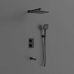Душевая система Vincea Next VSFW-1N3TMB черная матовая купить в интернет-магазине сантехники Sanbest