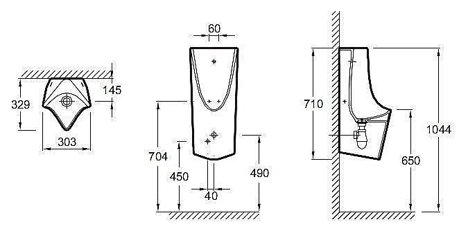 Писсуар с сенсором Jacob Delafon STRUKTURA EZA032-00 купить в интернет-магазине Sanbest