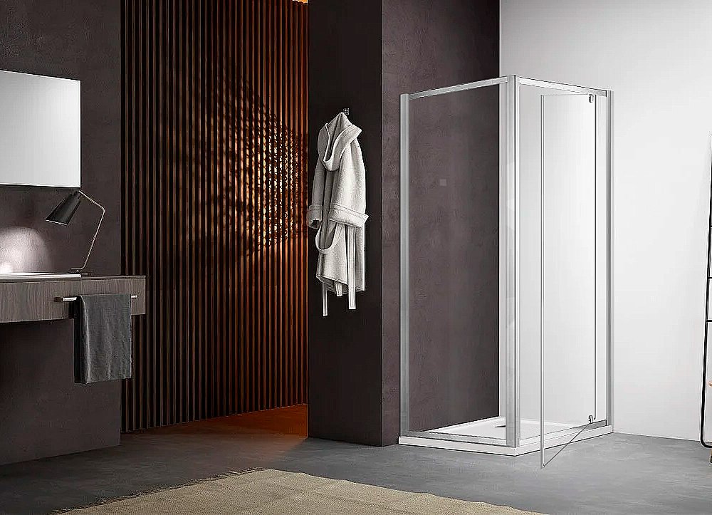 Душевой уголок Aquatek Ария 100х100 стекло прозрачное/профиль хром купить в интернет-магазине Sanbest