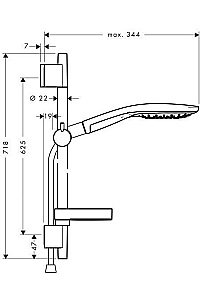 Душевой гарнитур Hansgrohe Raindance 27802000 хром купить в интернет-магазине сантехники Sanbest