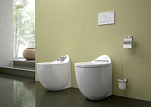 Унитаз приставной Creavit Foglia FG350-11 белый, безободковый купить в интернет-магазине Sanbest