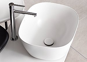 Раковина накладная Vitra Plural 45 7811B401-0016 белая матовая купить в интернет-магазине Sanbest