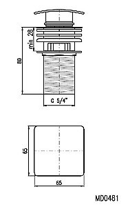 Донный клапан для раковины Rav-Slezak MD0481 хром купить в интернет-магазине сантехники Sanbest