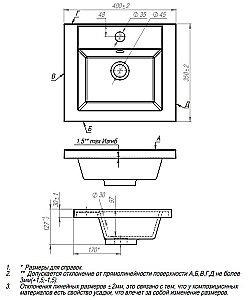 Тумба с раковиной напольная Grossman Виста 40 правая, белый глянец для ванной в интернет-магазине Sanbest