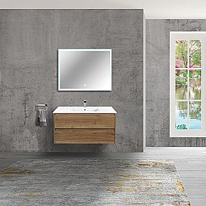 Тумба с раковиной Vincea Gio 100 T.Oak для ванной в интернет-магазине Sanbest