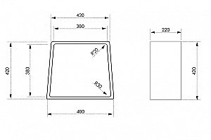 Стульчик для ванной Abber STEIN AS1638MB черный матовый купить в интернет-магазине сантехники Sanbest