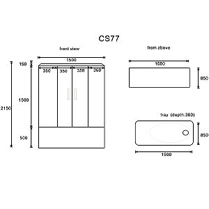 Душевая кабина Loranto Selak CS 77-3 А 150x85 тонированное стекло/профиль черный купить в интернет-магазине Sanbest