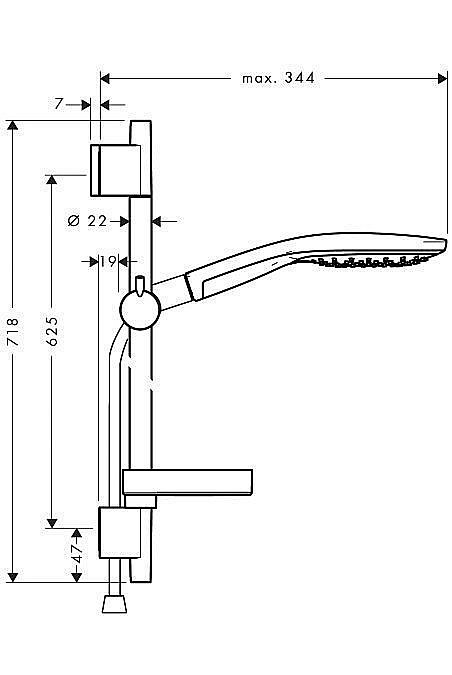 Душевой гарнитур Hansgrohe Raindance 27802000 хром купить в интернет-магазине сантехники Sanbest
