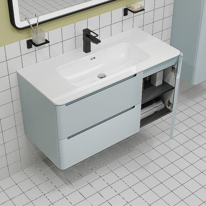 Тумба с раковиной Iddis Edifice 100 EDI10B0i95K голубая для ванной в интернет-магазине Sanbest