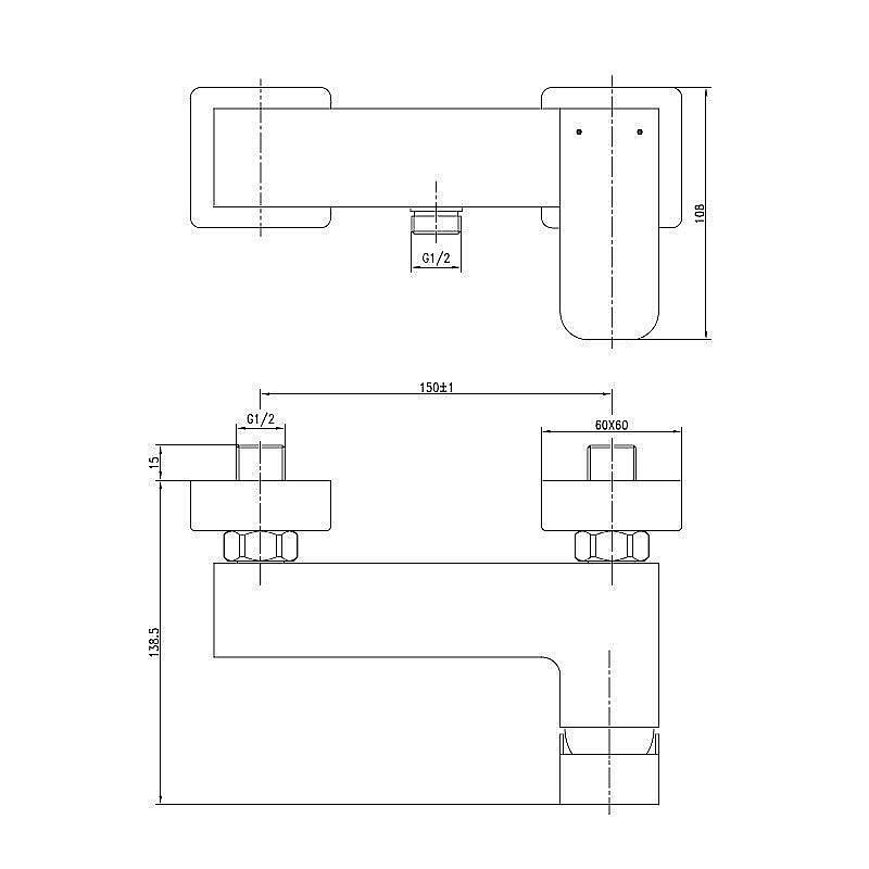 Смеситель для душа Aquanet Cubic SD90447 купить в интернет-магазине сантехники Sanbest