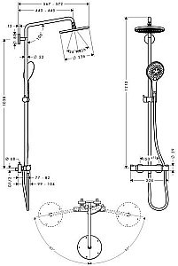 Душевая система Hansgrohe Raindance 27116000 купить в интернет-магазине сантехники Sanbest