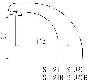 Смеситель для раковины Rav-Slezak SLU21 хром купить в интернет-магазине сантехники Sanbest