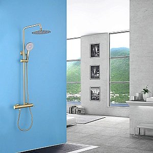 Душевая система ABBER Emotion AF8816GL золото матовое купить в интернет-магазине сантехники Sanbest