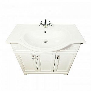 Тумба с раковиной Orange Классик F7-85TU3+Ra белая для ванной в интернет-магазине Sanbest