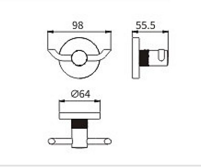 Крючок CeramaLux Antica 61201-1 золото купить в интернет-магазине сантехники Sanbest