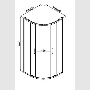Душевой уголок Good Door Lite 80х80 ЛТ00001 стекло прозрачное/профиль хром купить в интернет-магазине Sanbest