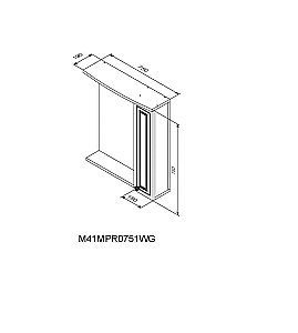 Зеркало со шкафом RedBlu by Damixa Palace One M41MPR0751WG в ванную от интернет-магазине сантехники Sanbest