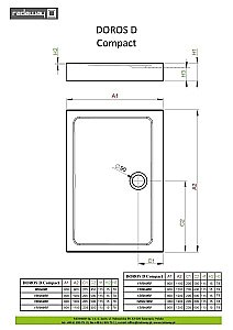 Душевой поддон Radaway Doros D Compact SDRD1390-05 130x90 белый купить в интернет-магазине Sanbest