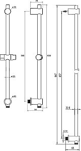 Держатель подвижной Ravak 975.01 купить в интернет-магазине сантехники Sanbest