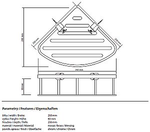 Полка корзина Bemeta Cytro 146208072 купить в интернет-магазине сантехники Sanbest