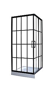 Душевой уголок CeruttiSpa Muza 90x90 Muza90 стекло прозрачное/профиль черный матовый купить в интернет-магазине Sanbest