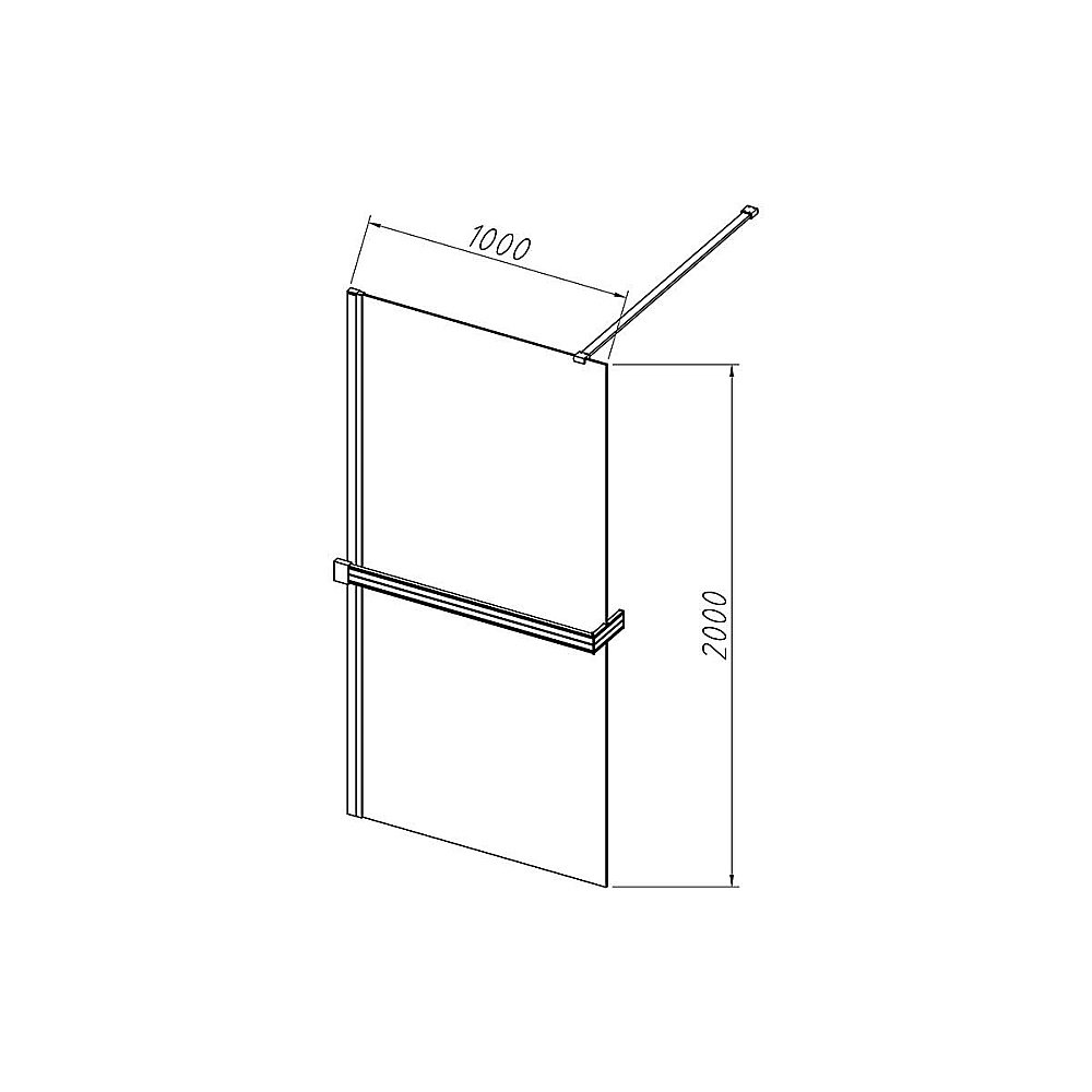 Душевое ограждение Vincea Walk-In HR 100 VSW-4HR100CLG стекло прозрачное/профиль брашированное золото купить в интернет-магазине Sanbest