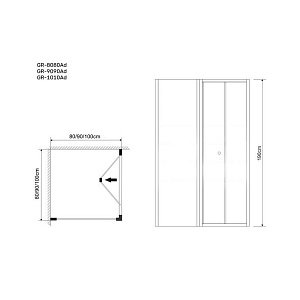 Душевой уголок Grossman Advans GR-1010Ad 100х100 купить в интернет-магазине Sanbest