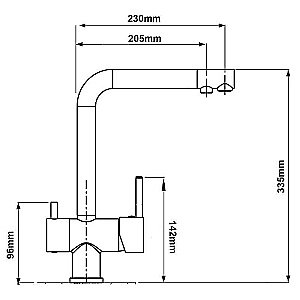 Смеситель для кухни Boch Mann Laura BM10425 серый матовый купить в интернет-магазине сантехники Sanbest
