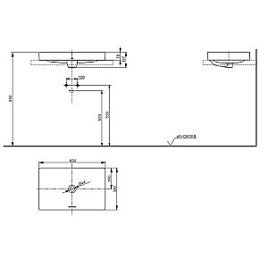 Раковина Toto Neorest 60 L4716E#XW белая купить в интернет-магазине Sanbest
