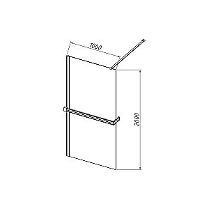 Душевое ограждение Vincea Walk-In HR 100 VSW-4HR100CLG стекло прозрачное/профиль брашированное золото купить в интернет-магазине Sanbest