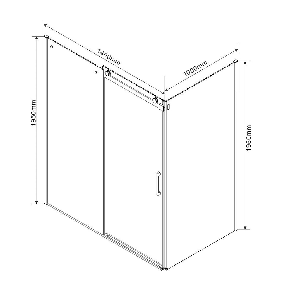 Душевой уголок Vincea Como VSR-1C1014CL 140x100 купить в интернет-магазине Sanbest