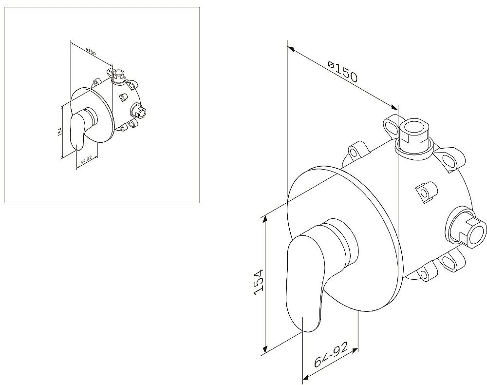 Смеситель для душа AM.PM Like F8075000 купить в интернет-магазине сантехники Sanbest