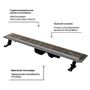 Душевой лоток RGW Drain Leo-20 80 хром купить в интернет-магазине Sanbest