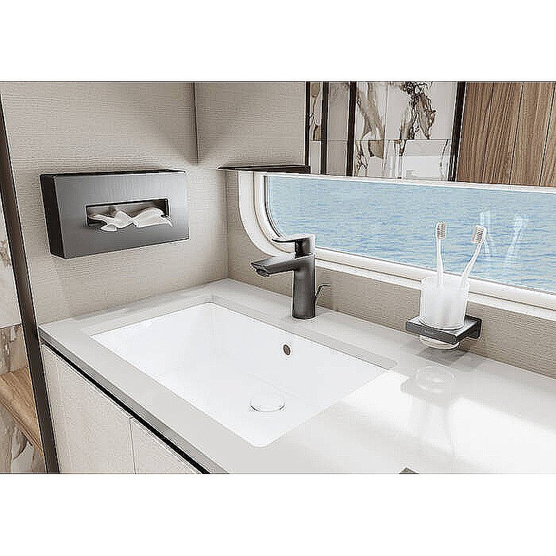 Стакан для зубных щеток Hansgrohe AddStoris 41749340 черный хром купить в интернет-магазине сантехники Sanbest