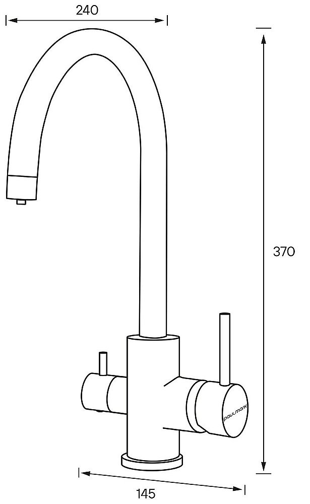 Смеситель для кухни Paulmark Essen Es213211-401BR Черный, бронза купить в интернет-магазине сантехники Sanbest
