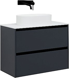 Тумба с раковиной Allen Brau Activity 90 1.34005.AM антрацит матовый/черный брашированный для ванной в интернет-магазине Sanbest