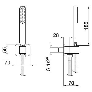 Душевой гарнитур Webert Comfort AC0847015 купить в интернет-магазине сантехники Sanbest