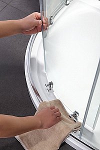 Душевой уголок Black&White Stellar Wind 1028080 80х80 стекло прозрачное/профиль хром купить в интернет-магазине Sanbest